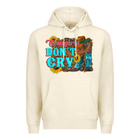 Sandshell cowgirls don't crty boots hat sunflowers Premium Hoodie - Artiststas
