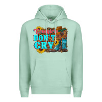 Seafoam cowgirls don't crty boots hat sunflowers Premium Hoodie - Artiststas