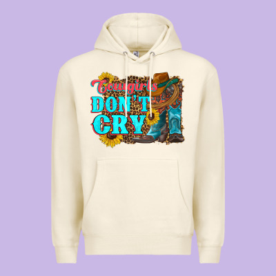 Cowgirls Don't Crty Boots Hat Sunflowers Premium Hoodie Designed By Artiststas