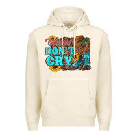 Tofu cowgirls don't crty boots hat sunflowers Premium Hoodie - Artiststas