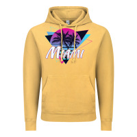 Vintage Mustard miami beach souvenir vintage 80s Vintage Hoodie - linhVisuals