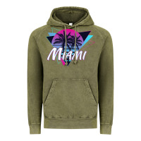 Vintage Olive miami beach souvenir vintage 80s Vintage Hoodie - linhVisuals