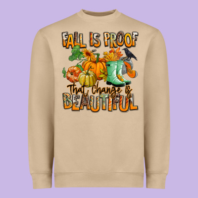Fall Is Proof That Change Is Beautiful Heavyweight Sweatshirt Designed By Ranaportraitstore