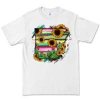 White Arkansas Map Sunflower Cactus Serape Premium Tee - RanaPortraitStore