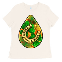 Bone st.patrick's teardrop earrings Ladies Tee - FaDigitalArtStudio