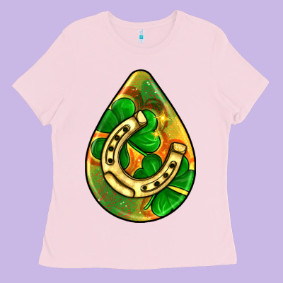 St.patrick's Teardrop Earrings Ladies Tee Designed By Fadigitalartstudio