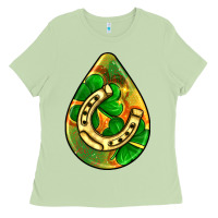 Matcha st.patrick's teardrop earrings Ladies Tee - FaDigitalArtStudio