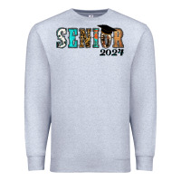 Heather Grey western senior 2024 Premium Sweatshirt - RanaPortraitStore