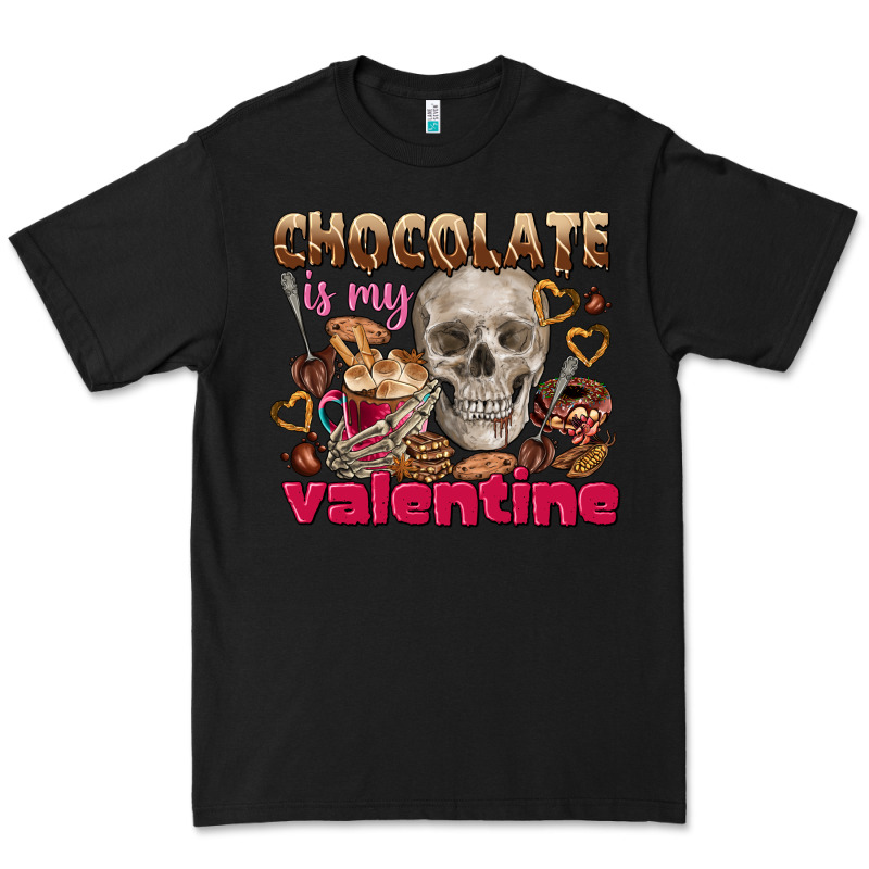 Skull Chocolate Is My Valentine Premium Tee by FaDigitalArtStudio | Teevron