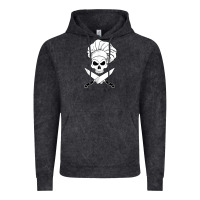 Vintage Black chef skull and crossbones knives halloween Vintage Hoodie - linhVisuals