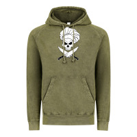 Vintage Olive chef skull and crossbones knives halloween Vintage Hoodie - linhVisuals
