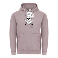 Vintage Zinc chef skull and crossbones knives halloween Vintage Hoodie - linhVisuals