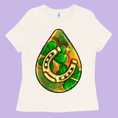 St.patrick's Teardrop Earrings Ladies Tee Designed By Fadigitalartstudio