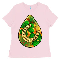 Bubblegum Pink st.patrick's teardrop earrings Ladies Tee - FaDigitalArtStudio