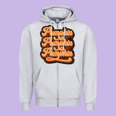 Pumpkin Pumpkin Pumpkin Zipper Hoodie Designed By Jahusdesignshop