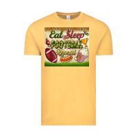 Vintage Mustard eat sleep football repeat tumbler Vintage Tee - BundleAndBundleShop