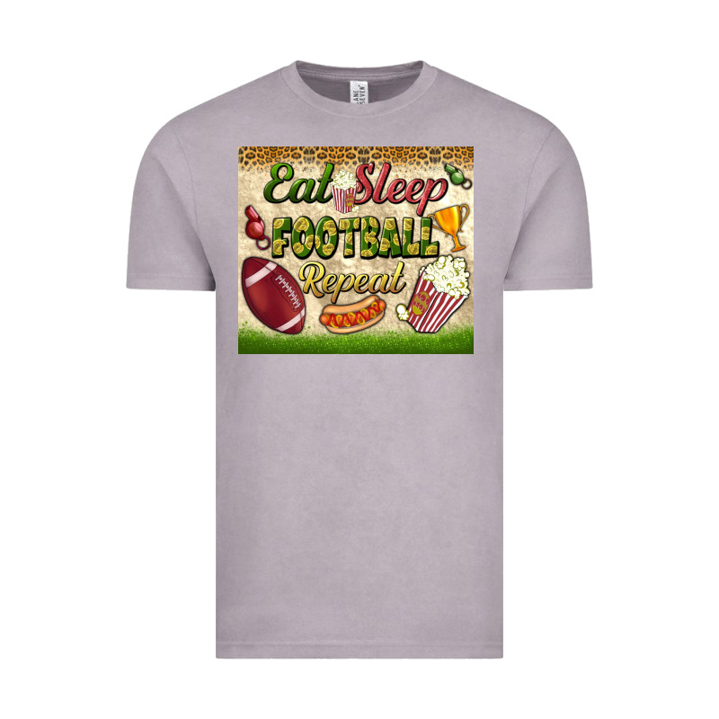 Eat Sleep Football Repeat Tumbler Vintage Tee by BundleAndBundleShop | Teevron