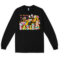 Black Im Digging Easter Long Sleeve Tee - CowhideDigitalArt