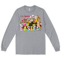Heather Grey Im Digging Easter Long Sleeve Tee - CowhideDigitalArt
