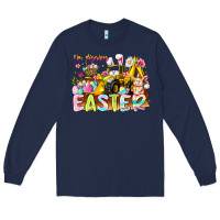 Navy Im Digging Easter Long Sleeve Tee - CowhideDigitalArt