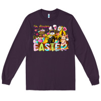 Plum Im Digging Easter Long Sleeve Tee - CowhideDigitalArt
