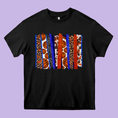 Basketball Brushstroke Heavy Core Tee Designed By Howdyjamesfarm