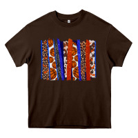 Chocolate Brown Basketball brushstroke Heavy Core Tee - HowdyJamesFarm