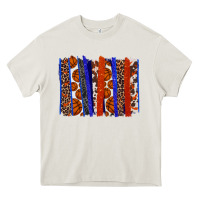 Cream Basketball brushstroke Heavy Core Tee - HowdyJamesFarm