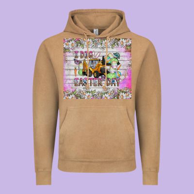 I Dig Easter Day Vintage Hoodie Designed By Cowhidedigitalart