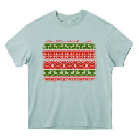 Arona knitted christmas reindeer pine tree background Heavy Core Tee - Jasminsmagicworld