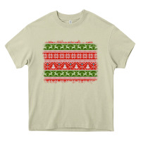 Mossy knitted christmas reindeer pine tree background Heavy Core Tee - Jasminsmagicworld