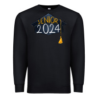 Black senior 2024 graduation Premium Sweatshirt - RanaPortraitStore