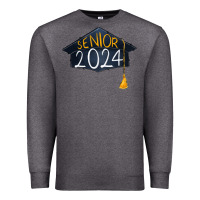 Charcoal Heather senior 2024 graduation Premium Sweatshirt - RanaPortraitStore