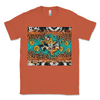 Copper bull skull texas map sunflower leopard cowhide Classic Tee - Artiststas