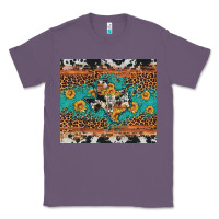 Lavender bull skull texas map sunflower leopard cowhide Classic Tee - Artiststas