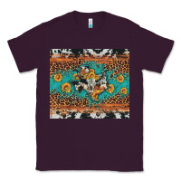 Plum bull skull texas map sunflower leopard cowhide Classic Tee - Artiststas