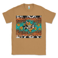 Toasted Coconut bull skull texas map sunflower leopard cowhide Classic Tee - Artiststas