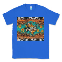True Royal bull skull texas map sunflower leopard cowhide Classic Tee - Artiststas