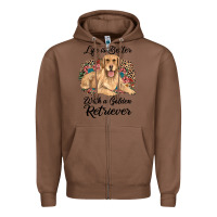Chestnut life is better with a golden retriever Zipper Hoodie - JahusDesignShop