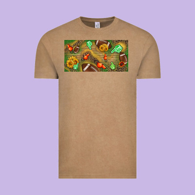 Western Sunflower And American Football License  Plate Vintage Tee Designed By Bundleandbundleshop