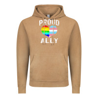 Vintage Camel proud ally lgbt rainbow heart gay pride month Vintage Hoodie - linhVisuals