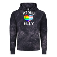 Cloud Black proud ally lgbt rainbow heart gay pride month Vintage Hoodie - linhVisuals