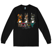 Black Hoppy Easter Long Sleeve Tee - CowhideDigitalArt