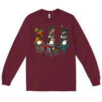Burgundy Hoppy Easter Long Sleeve Tee - CowhideDigitalArt