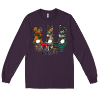Plum Hoppy Easter Long Sleeve Tee - CowhideDigitalArt
