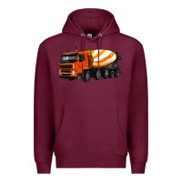 Burgundy cement truck Premium Hoodie - Artiststas