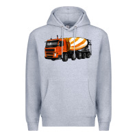 Heather Grey cement truck Premium Hoodie - Artiststas