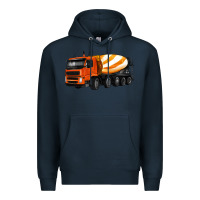 Navy cement truck Premium Hoodie - Artiststas