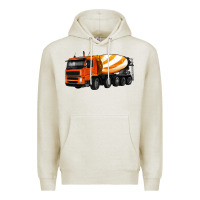 Oatmeal Heather cement truck Premium Hoodie - Artiststas