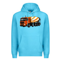 Ocean Blue cement truck Premium Hoodie - Artiststas